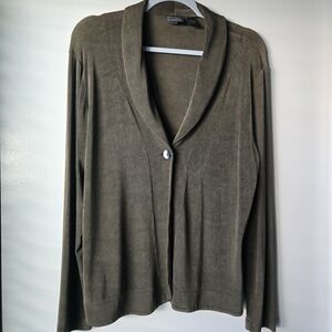 Chico's Olive Green Women's Cardigan Size 2-Large